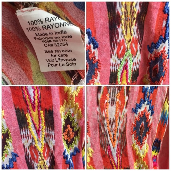 Anthropologie Tanvi Kedia Dolman Multi Color Top - Picture 7 of 8